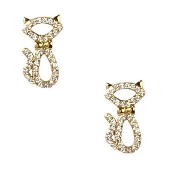 Kate Spade Jazz Things Up Cat Earrings - Picture 3 of 8